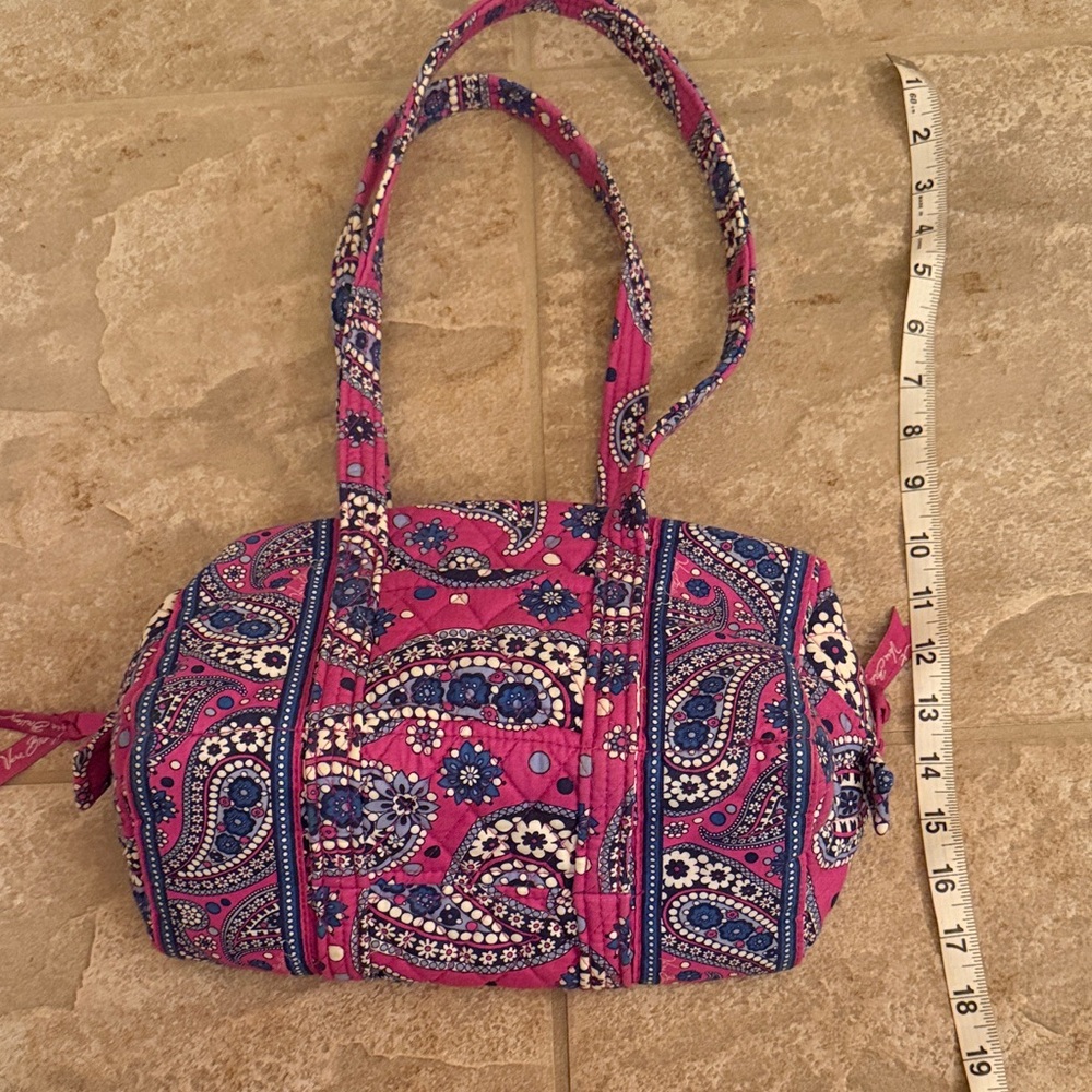 Vera Bradley Pink and Blue Paisley Travel Bag - Picture 3 of 3